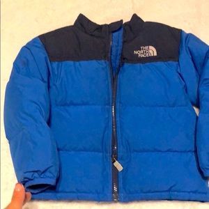 North Face bubble jacket blue. 18-24